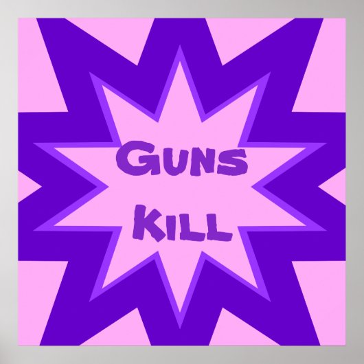 Paarse en roze Pistolen Kill Print (Voorkant)