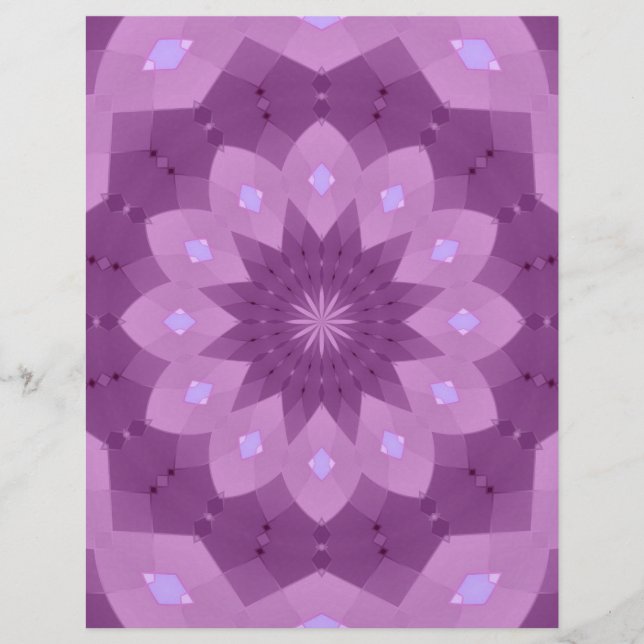 Paarse en roze rosette (Voorkant)
