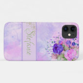 Paarse en roze rozen Case-Mate iPhone Case (Achterkant (horizontaal))