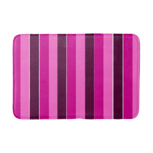 Paarse en roze strepen badmat