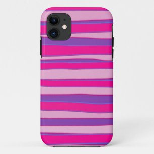 paarse en roze strepen naadloos grafisch iPhone 11 hoesje