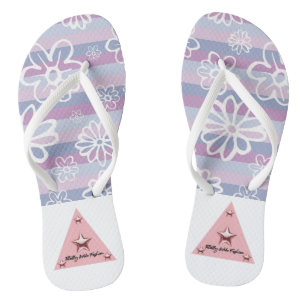Paarse en roze Teenslippers voor volwassen vrouwen