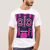 Paarse en roze Tiki Art T-shirt (Voorkant)