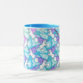 Paarse en roze Unicorn Patroon Mok (Midden)