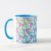 Paarse en roze Unicorn Patroon Mok (Links)
