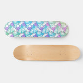 Paarse en roze Unicorn Patroon Skateboard (Horizontaal)