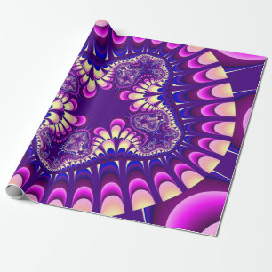 Paarse en roze ventilator cadeaupapier