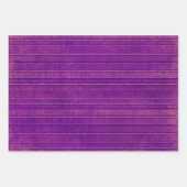 Paarse en Roze Verstrekte Streepjespatroon Inpakpapier Vel (Voorkant 2)