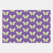 Paarse en roze vlinder thema cadeau inpakpapier vel (Voorkant 3)