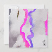 Paarse en roze Waterverf Abstract (Achterkant)