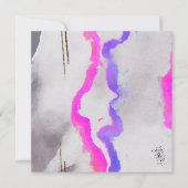 Paarse en roze Waterverf Abstract (Voorkant)