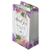 Paarse en roze Waterverf Lila bloemen Dank u Klein Cadeauzakje (Voorkant Gekanteld)