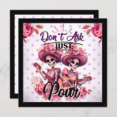 Paarse en Suikerschedel Feestdagenkaart (Voorkant / Achterkant)