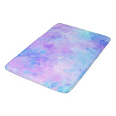 Paarse en Turquoise Waterverf Splashes Badmat (Gekanteld)