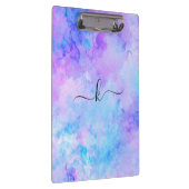 Paarse en Turquoise Waterverf Splashes Klembord (Rechts)