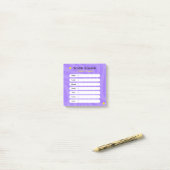 Paarse en witte Abstracte vormen weekschema Post-it® Notes (Op bureau)