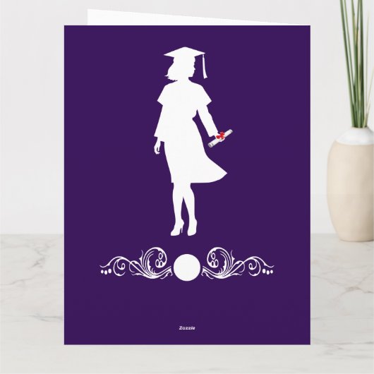 Paarse en witte, Afstuderen Kaarten voor haar (Achterkant)