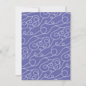 Paarse en witte beleefdheidsfeest kaart (Achterkant)