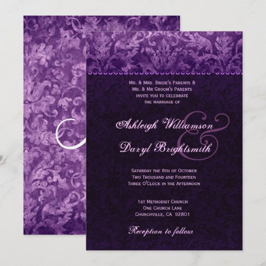 Paarse en witte bruine dwerggordijn B733 Kaart (Voorkant / Achterkant)