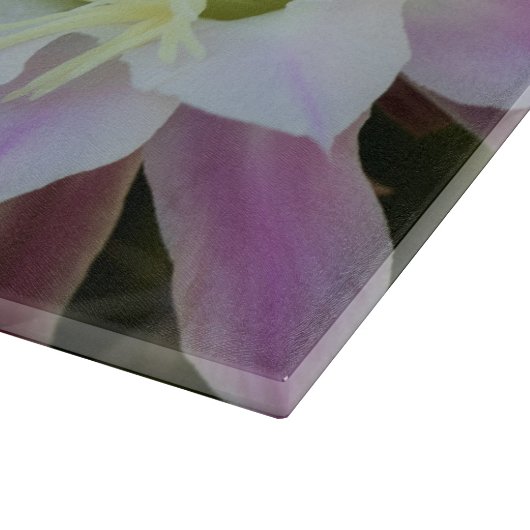 Paarse en witte cactus ventilator snijplank (Hoek)