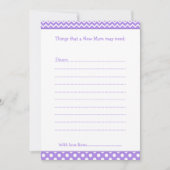 Paarse en witte Chevron advieslijst voor nieuwe mo Kaart (Voorkant)