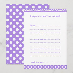 Paarse en witte Chevron advieslijst voor nieuwe mo Kaart