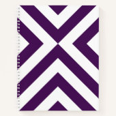 Paarse en witte Chevrons Sketch Notes Notitieboek (Voorkant)