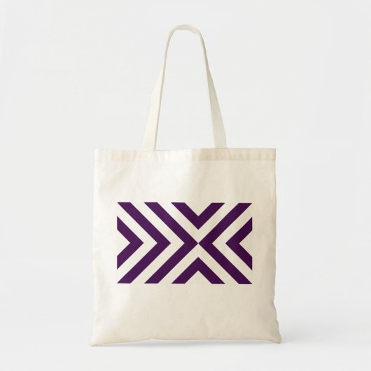 Paarse en witte Chevrons Tote Bag (Voorkant)