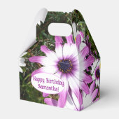 Paarse en Witte Dag Naam Bedankdoosjes (Voorkant Zijde)