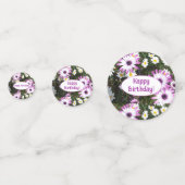 Paarse en Witte Dag  Naam Confetti (Achterkanten)