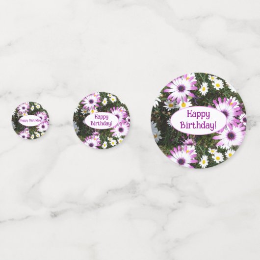 Paarse en Witte Dag  Naam Confetti (Achterkanten)