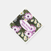 Paarse en Witte Dag Naam Servet (Hoek)