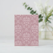 Paarse en witte Damask Briefkaart (Staand voorkant)