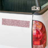 Paarse en witte Damask Bumpersticker (Op Truck)