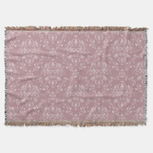 Paarse en witte Damask Deken