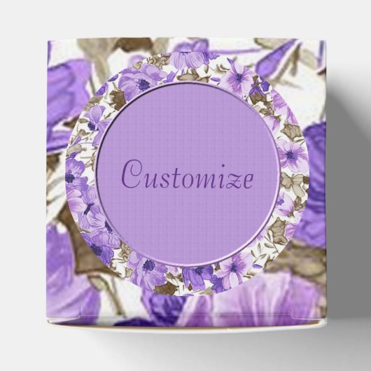 Paarse en witte flessendoos Bedankdoosjes (Bovenkant)