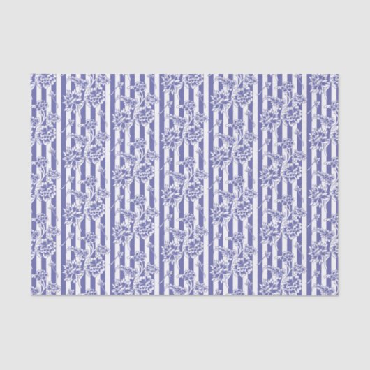 Paarse en witte Floral Chintz Tissuepapier (Voorkant)