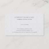 Paarse en witte Floral Damascus Wedding Planner Visitekaartje (Achterkant)