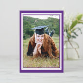 Paarse en witte fotograaf Partij Kaart (Staand voorkant)