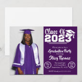 Paarse en witte fotograaf Partij Kaart (Voorkant / Achterkant)