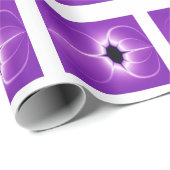 Paarse en witte fractal cadeaupapier (Rol Hoek)