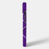 Paarse en Witte Gestreepte Ontwerp Fancy P-Initiaa Case-Mate iPhone Case (Achterkant / Links)