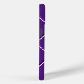 Paarse en Witte Gestreepte Ontwerp Fancy P-Initiaa Case-Mate iPhone Case (Achterkant / Rechts)