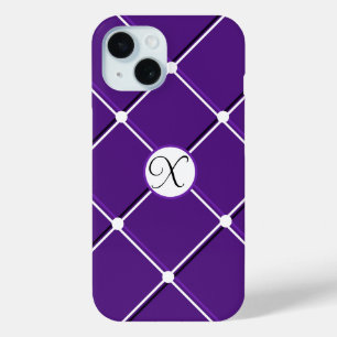 Paarse en Witte Gestreepte Ontwerp Fancy X-Initiaa