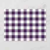 Paarse en witte gingham Pattern Briefkaart (Voorkant)