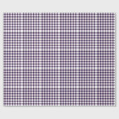 Paarse en witte gingham Pattern Cadeaupapier (Vlak)