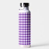 Paarse en witte gingham Pattern Waterfles (Rechts)