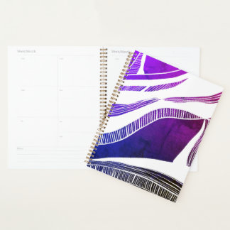 Paarse en witte golven planner