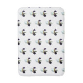 Paarse en Witte Iris Badmat (Voorkant Verticaal)