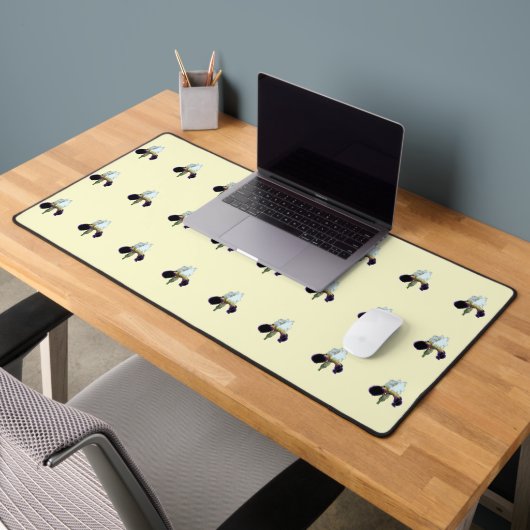 Paarse en Witte Iris Bureaumat (Kantoor 2)